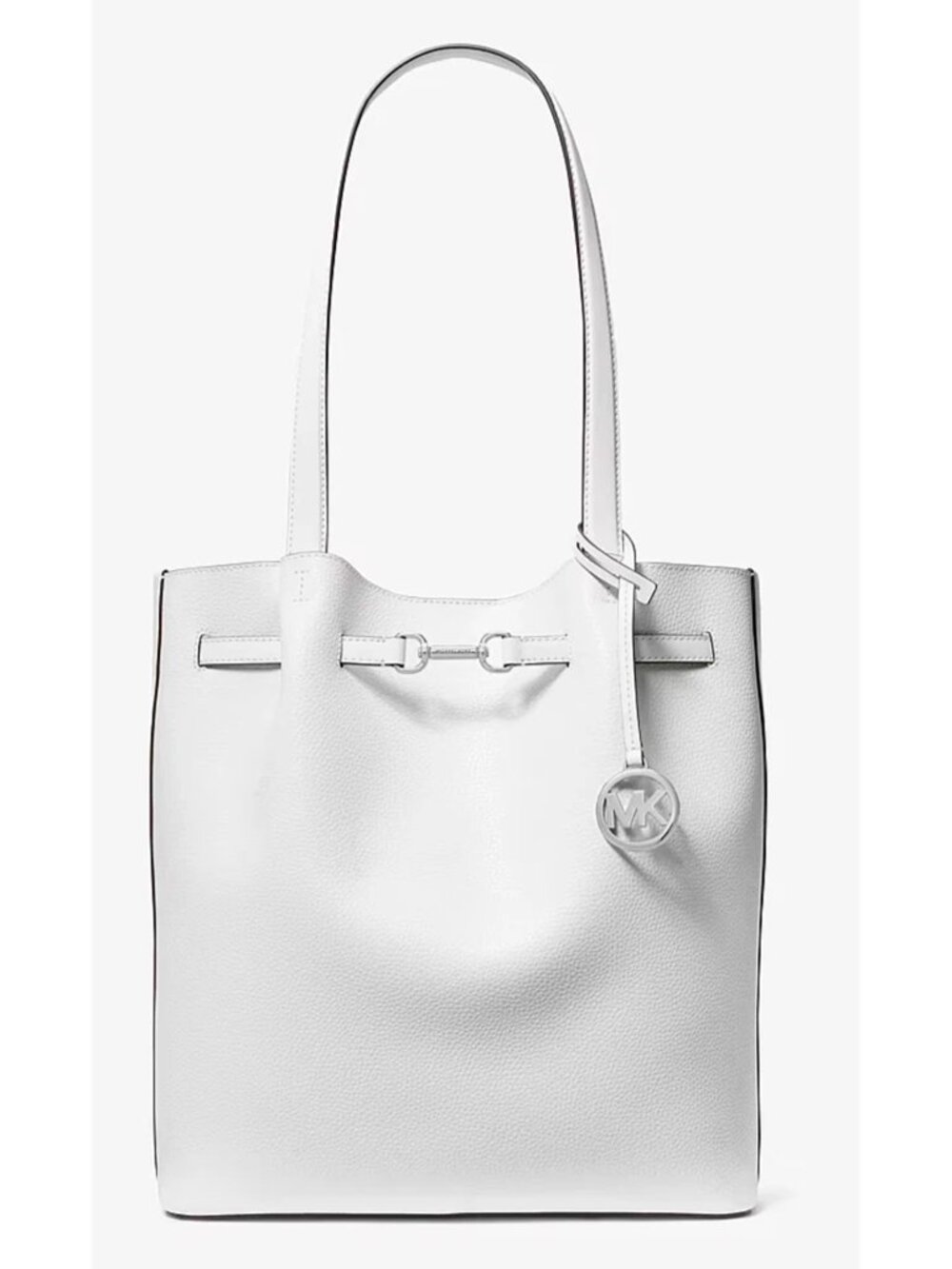 S Michael Kors Carson White Leather Large Tote Bag 35S5S2ZT3T Purse NWT $558